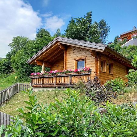 Das Paradieschen Edlitz - Stilvolles Blockhaus Mit Kamin Exterior foto
